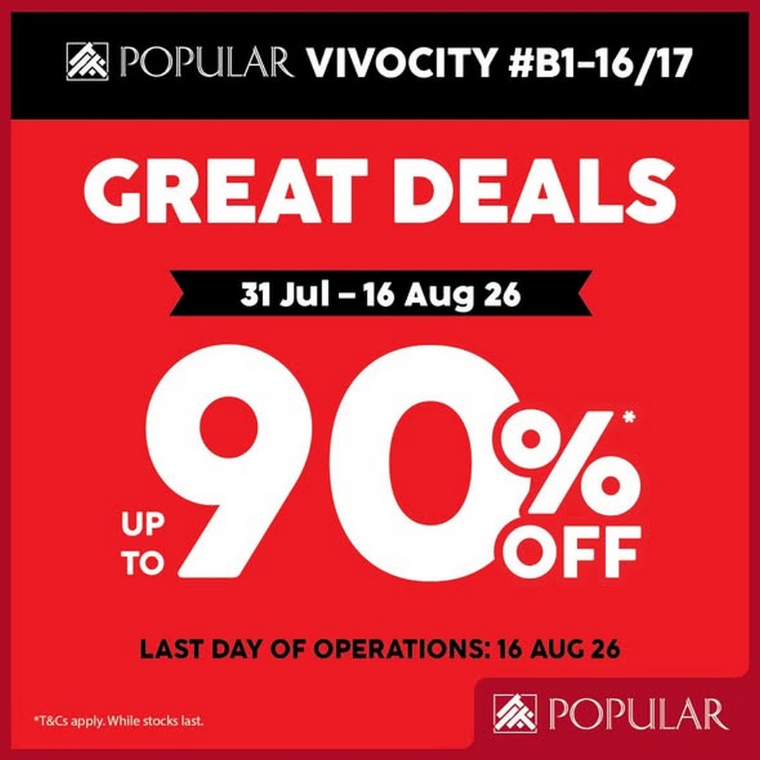 POPULAR-Singapore-Moving-Out-Sale-Promotion-at-VivoCity 31 July-16 August 2026: POPULAR Singapore Moving Out Sale Promotion at VivoCity – Huge Discounts on Books, Stationery, Gifts, Toys and More