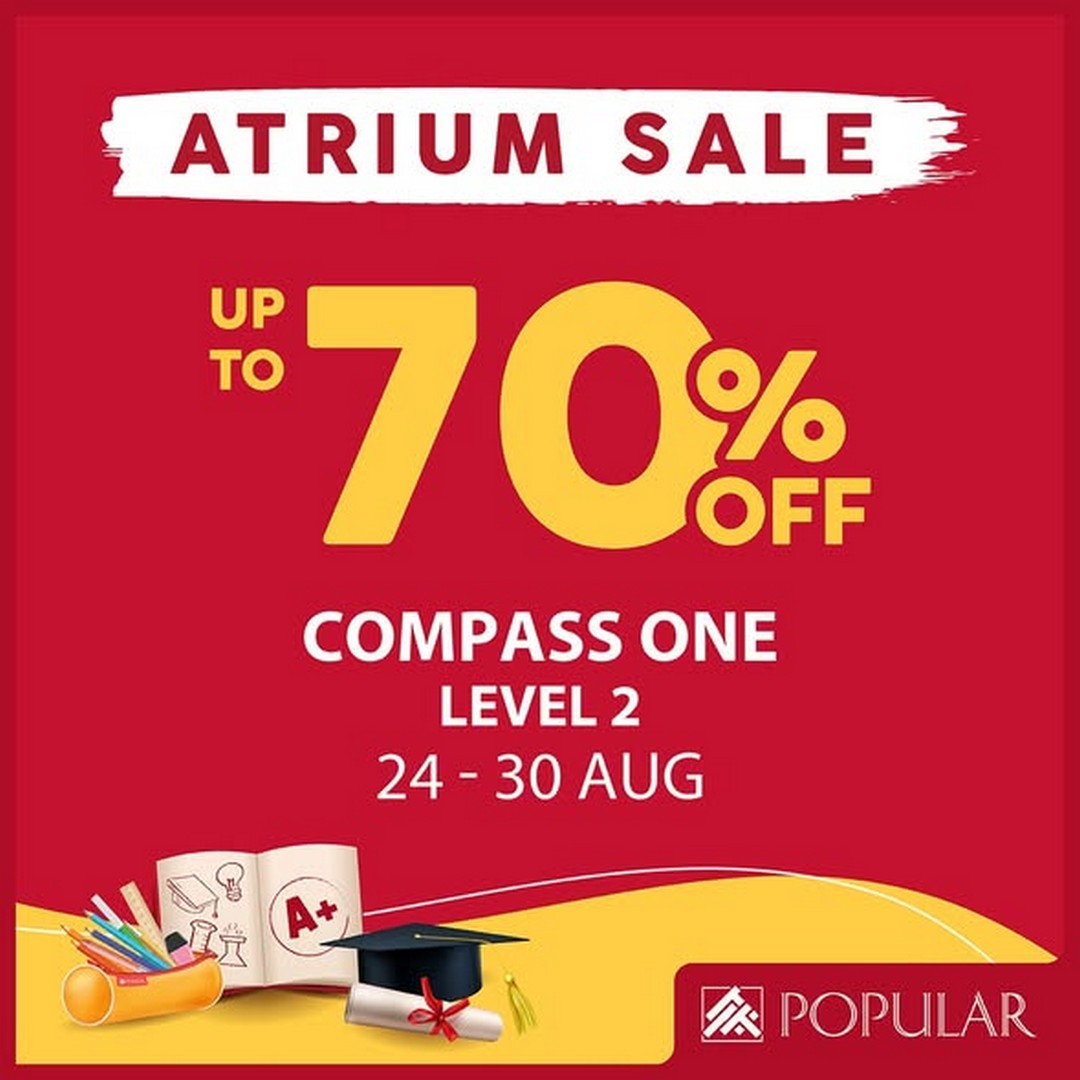 Popular-Atrium-Sale-at-Compass-One-Up-to-70-Off 24-30 August 2026: Popular Atrium Sale at Compass One: Up to 70% Off Books, Stationery and More