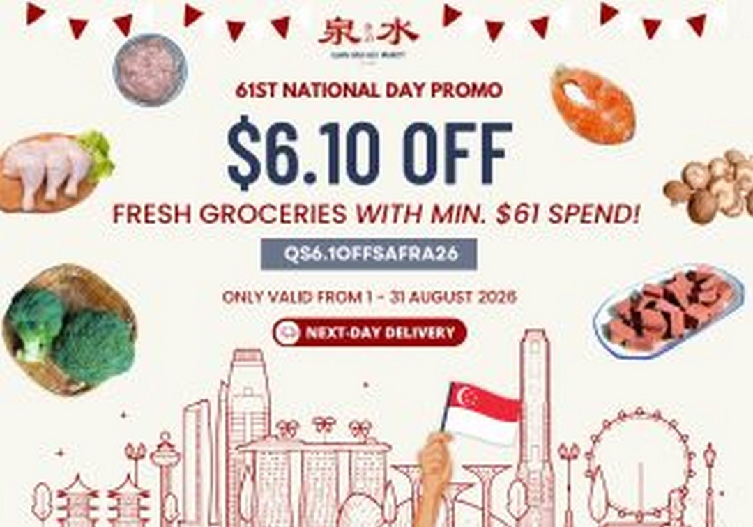 Quan-Shui-Wet-Market-6.10-Off-Fresh-Groceries 1-31 August 2026: Quan Shui Wet Market: $6.10 Off Fresh Groceries With Minimum $61 Spend for SAFRA Members and 11B Holders – Online Fresh Food Promotion