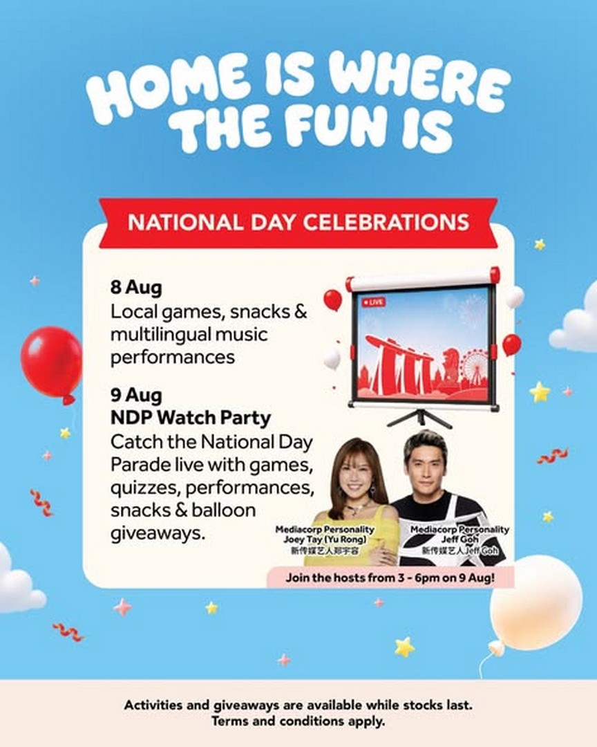 SG61-National-Day-Celebration-NDP-Live-Screening 8-9 August 2026: SG61 National Day Celebration: NDP Live Screening, Nostalgic Games, Local Treats, Performances and Giveaways Event