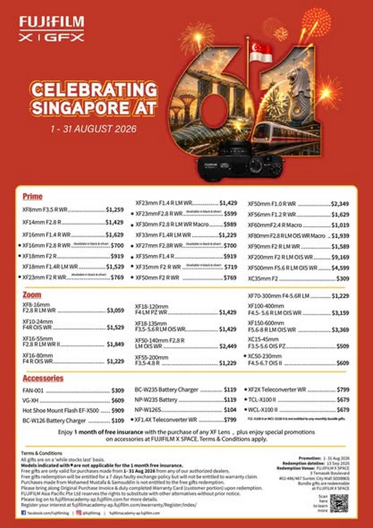 SLR-Revolution-FUJIFILM-National-Day-Sale-2 1-31 August 2026: SLR Revolution FUJIFILM National Day Sale – Save on X Series Cameras, GFX Systems and Lenses in Singapore