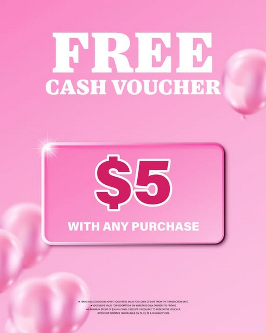 SaSa-Singapore-Free-5-Cash-Voucher-With-Any-Purchase-Beauty-Promotion 13 August 2026 onwards: SaSa Singapore: Free $5 Cash Voucher With Any Purchase Beauty Promotion