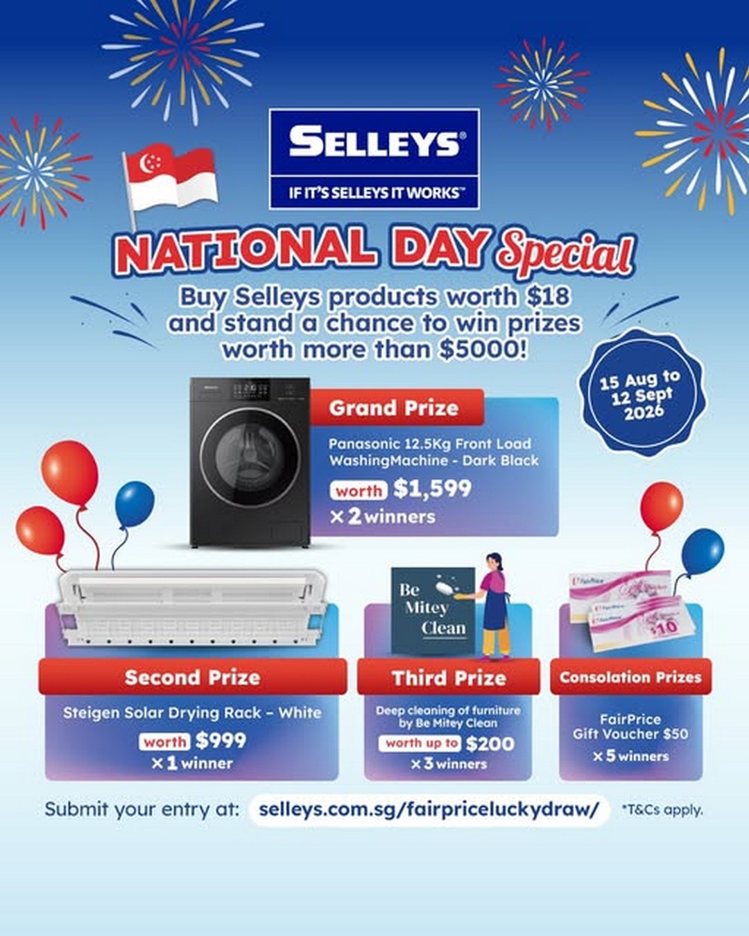 Selleys-Singapore-Celebrate-Singapores-61st-Birthday 15 August-12 September 2026: Selleys Singapore: Celebrate Singapore’s 61st Birthday with a RM18 Lucky Draw Promotion and Win More Than RM5,000 Worth of Prizes