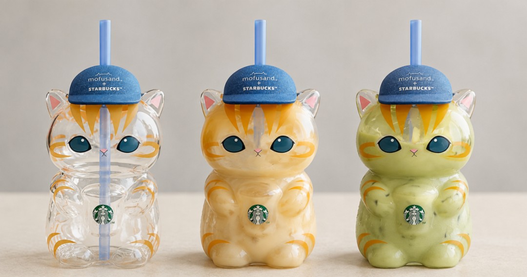 Starbucks-Singapore-Mofusand™-Starbucks 21-25 August 2026: Starbucks Singapore: Mofusand™ + Starbucks® Glass Cup Voucher Pack Promotion With $68 Worth of Drinks and Merchandise