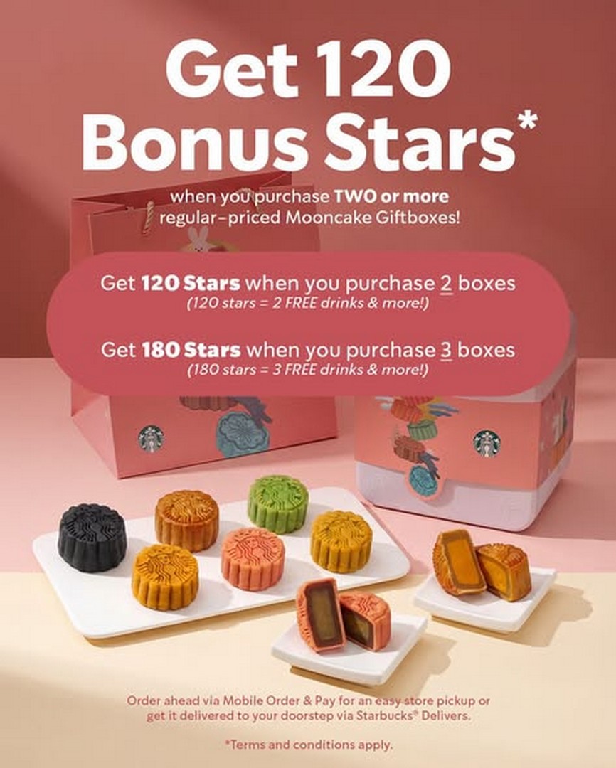 Starbucks-Singapore-Mooncake-Promotion-1 26 August 2026 onwards: Starbucks Singapore: Mooncake Promotion with 8 Assorted Mooncakes at $69.90, Plus Bonus Starbucks Rewards Stars