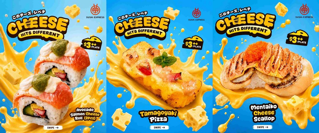 Sushi-Express-Cheese-Series-from-3-Per-Plate-Promotion 14-31 August 2026: Sushi Express: Cheese Series from $3++ Per Plate Promotion Featuring Cheesy Sushi Favourites