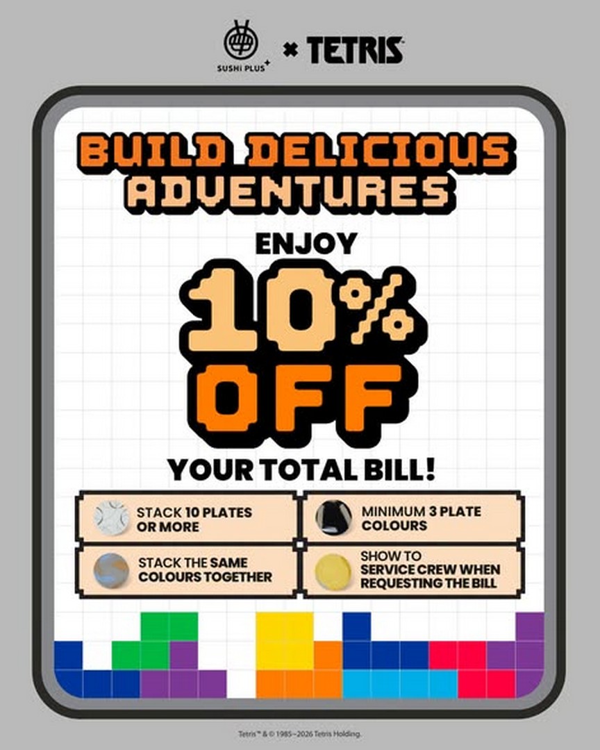 Sushi-Express-Singapore-x-Tetris-Promotion-3 13 August 2026 onwards: Sushi Express Singapore x Tetris Promotion – Take the Sushi Stack Challenge and Get 10% OFF Your Total Bill