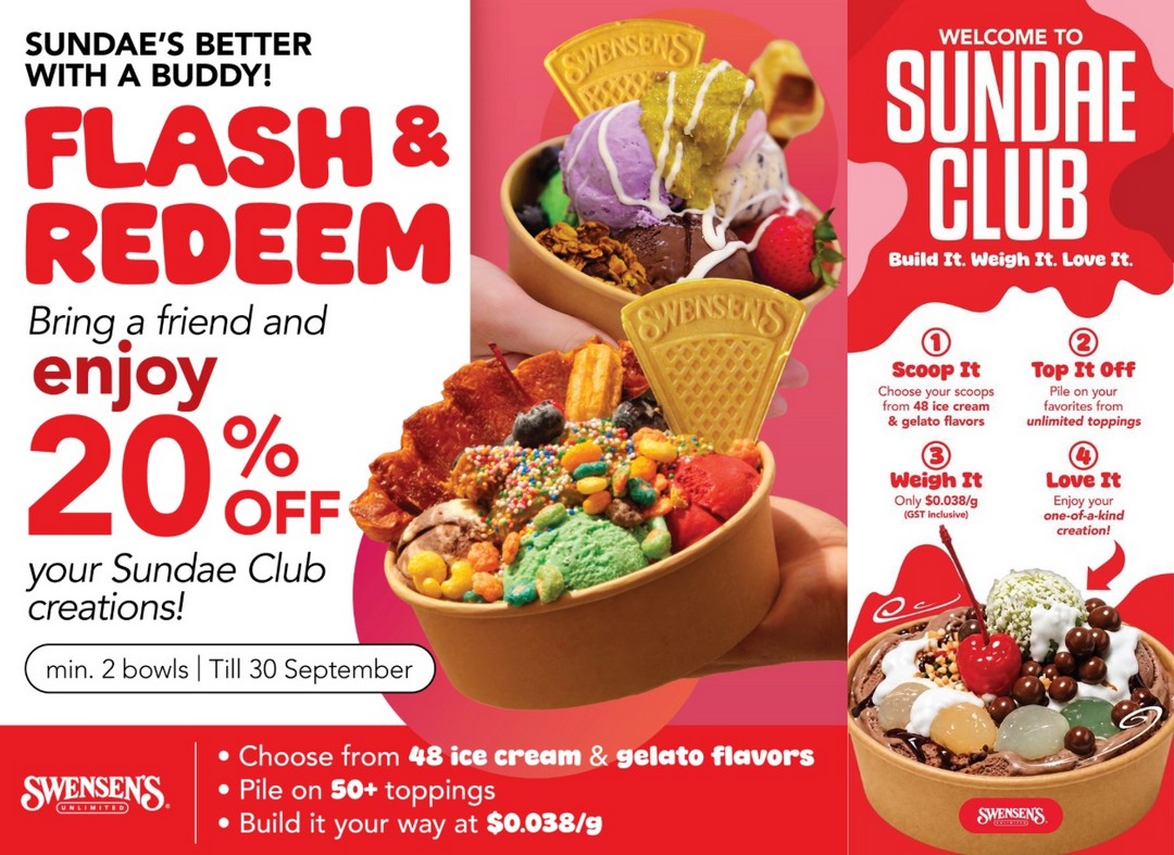 Swensens-20-Off-Unlimited-Sundae-Club 19 August-30 September 2026: Swensen's: 20% Off Unlimited Sundae Club at Geneo When You Bring a Friend – Ice Cream Promotion