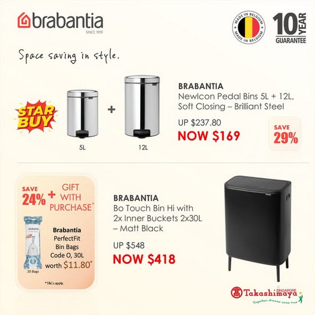 Takashimaya-Department-Store-Brabantia-Home-Essentials-Up-to-42-Off-3 21-23 August 2026: Takashimaya Department Store: Brabantia Home Essentials Up to 42% Off Promotion with Double Bonus Points