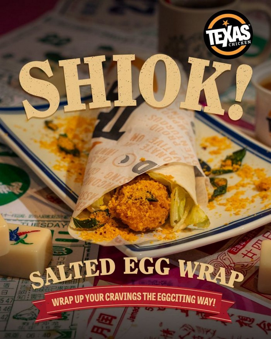 Texas-Chicken-SHIOK-Salted-Egg-Wrap-Promotion 12 August 2026 onwards: Texas Chicken: SHIOK! Salted Egg Wrap Promotion with Creamy Salted Egg Fried Chicken
