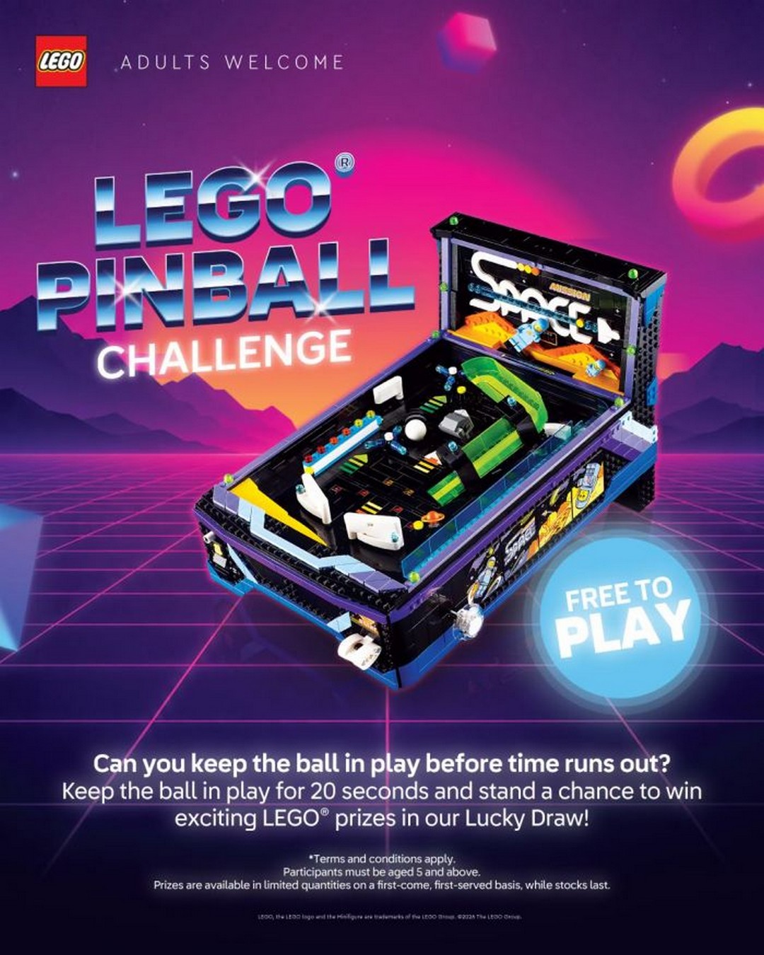 The-Brick-Shop-LEGO-Pinball-Challenge 22-23 August 2026: The Brick Shop LEGO Pinball Challenge: Free-to-Play Event at NEX with a Chance to Win LEGO Prizes