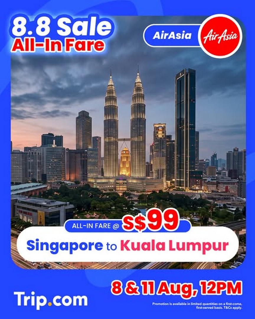 Trip.com-12PM-Travel-Promotion-with-Scoot-Tokyo-Fares-1 11 August 2026: Trip.com: 12PM Travel Promotion with Scoot Tokyo Fares from $588 and AirAsia Kuala Lumpur Fares from $99