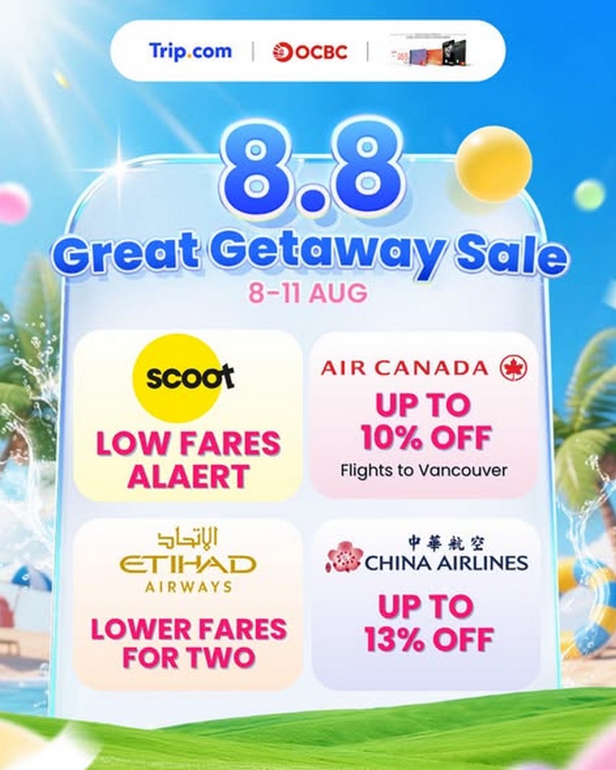 Trip.com-8.8-Great-Getaway-Sale-1 8-11 August 2026: Trip.com: 8.8 Great Getaway Sale with Airline Discounts, Flight Deals and Travel Giveaways