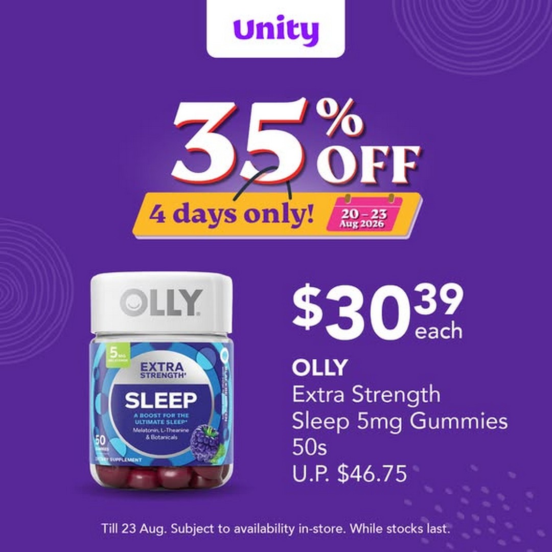 Unity-Pharmacy-35-Off-Health-Supplements-and-Vitamins-Promotion-3 20-23 August 2026: Unity Pharmacy: 35% Off Health Supplements and Vitamins Promotion for 4 Days Only