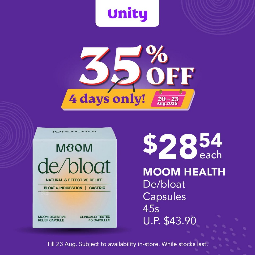 Unity-Pharmacy-35-Off-Health-Supplements-and-Vitamins-Promotion-4 20-23 August 2026: Unity Pharmacy: 35% Off Health Supplements and Vitamins Promotion for 4 Days Only