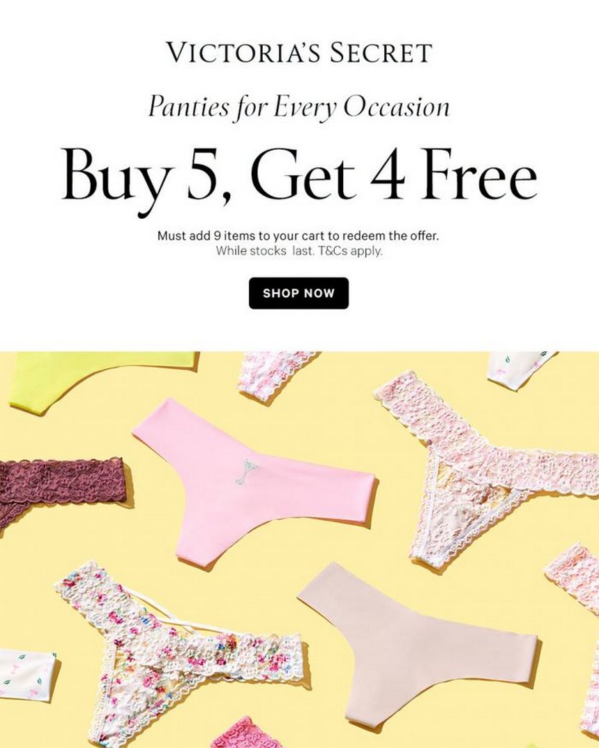 Victorias-Secret-Singapore-Buy-5-Get-4-Free-Panties-Promotion 31 August-2 September 2026: Victoria's Secret Singapore, Buy 5 Get 4 Free Panties Promotion, Online Exclusive Lingerie Deal