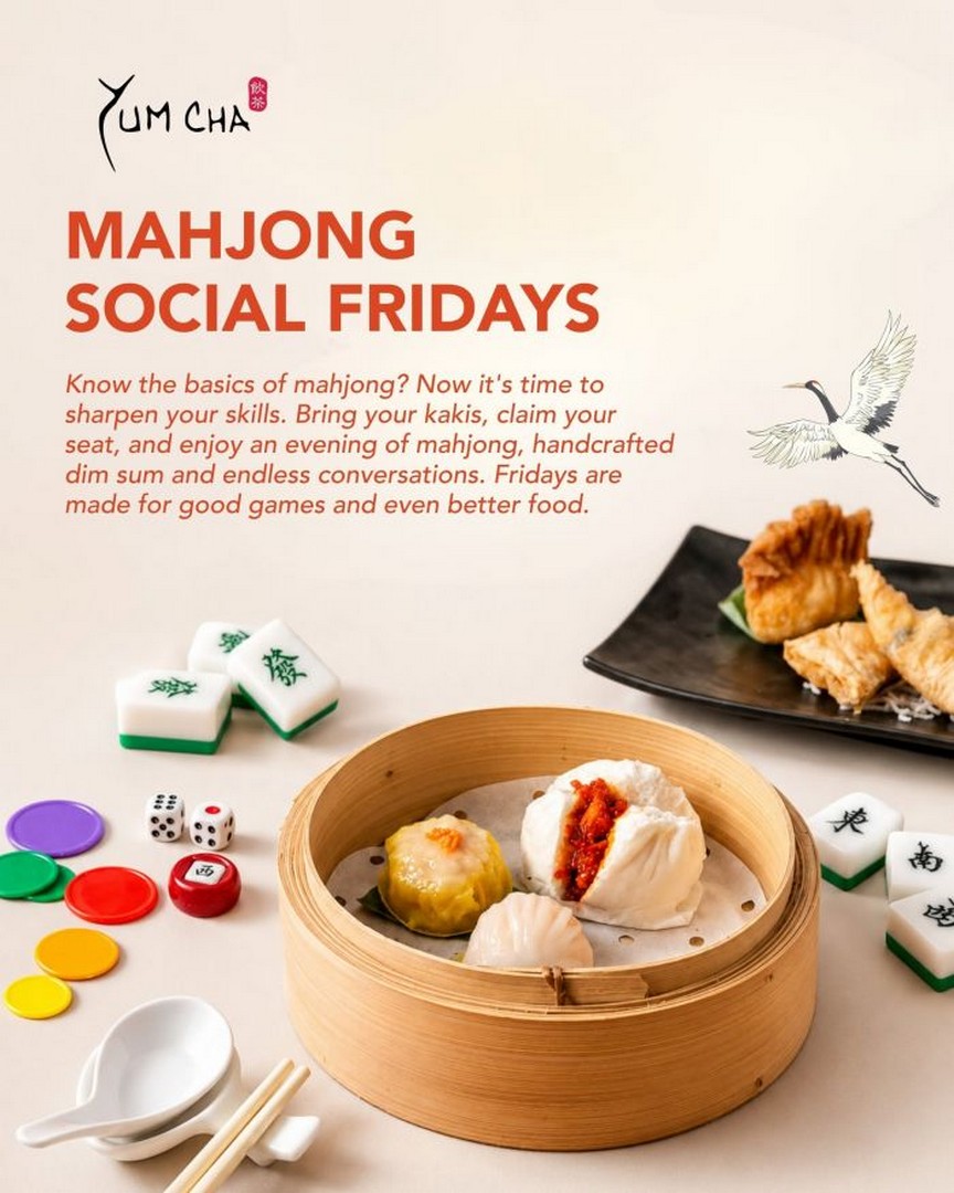 Yum-Cha-Singapore-Mahjong-Social-Fridays-with-Dim-Sum 28 August 2026 onwards: Yum Cha Singapore: Mahjong Social Fridays with Dim Sum, Games and Friends: Weekly Social Event at Chinatown