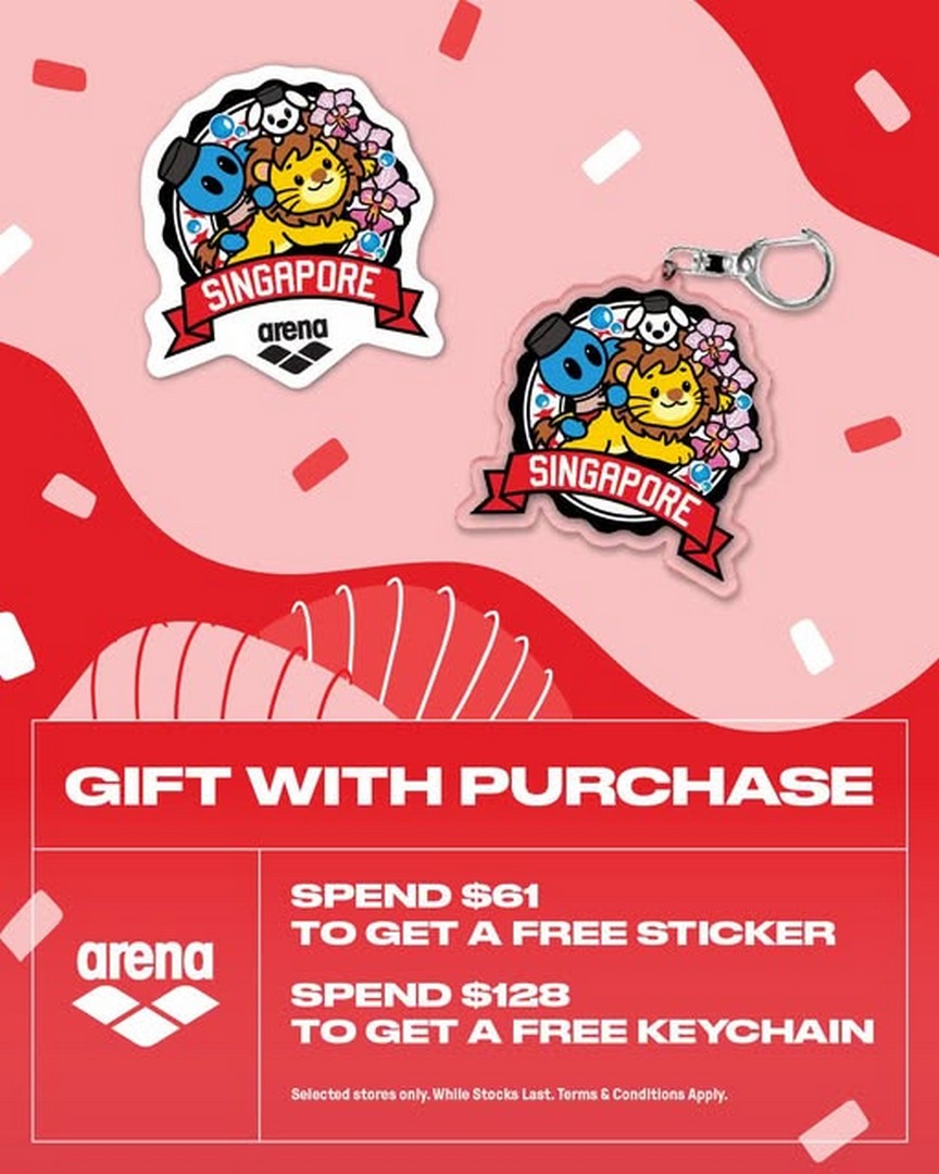 arena-Singapore-ARENA-KUN-Friends-Collectibles-Promotion 3 August 2026 onwards: arena Singapore ARENA-KUN Friends Collectibles Promotion – Receive Exclusive Stickers and Keychains with Qualifying Purchases While Stocks Last