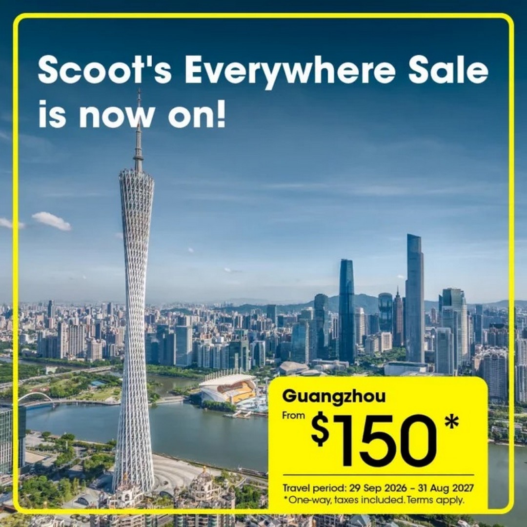 4 15–20 September 2026: Scoot: Everywhere Sale Promotion – Fly From Singapore to Taipei From S$130, Seoul From S$169, Tokyo From S$225 & Europe From S$315