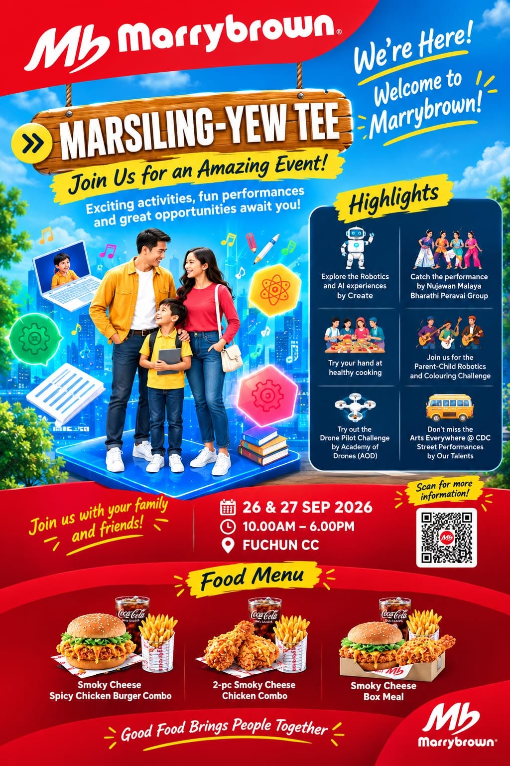 825279592_1429678742623005_6010439581123805623_n 26–27 September 2026: Marrybrown Singapore Promotion and Marsiling-Yew Tee Welcome Event with Smoky Cheese Overload at Fuchun CC