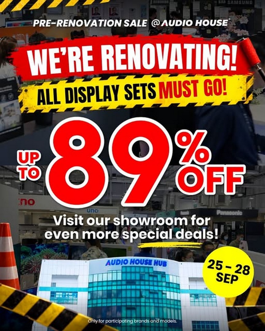 Audio-House-Singapore-Pre-Renovation-Display-Set-Clearance-Sale 25-28 September 2026: Audio House Singapore: Pre-Renovation Display Set Clearance Sale Up to 89% Off
