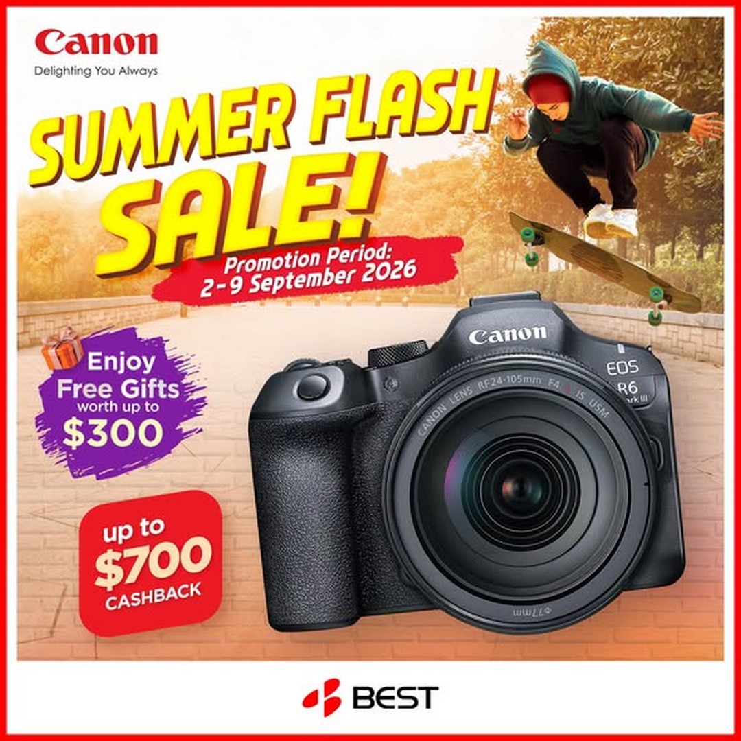 BEST-Denki-Singapore-Canon-Summer-Flash-Sale 2-9 September 2026: BEST Denki Singapore: Canon Summer Flash Sale Promotion with Up to $700 Cashback and Free Gifts Worth Up to $300