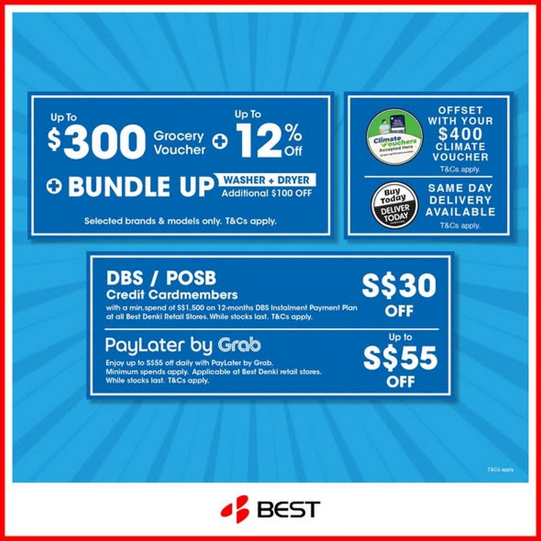 BEST-Denki-Singapore-Home-Beauty-Fair-1 23-29 September 2026: BEST Denki Singapore: Home & Beauty Fair at Bedok Mall Basement 2 Atrium, Up to 12% Off Plus $300 Grocery Vouchers