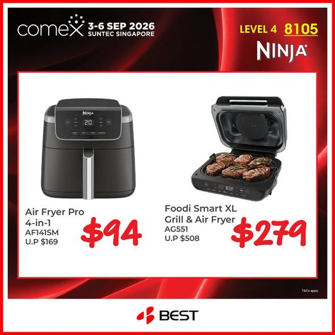 BEST-Denki-Singapore-Ninja-Special-Deals-at-COMEX-Show-3 3-6 September 2026: BEST Denki Singapore: Ninja Special Deals at COMEX Show – Exclusive Appliance Sale & Promotion at Suntec Singapore