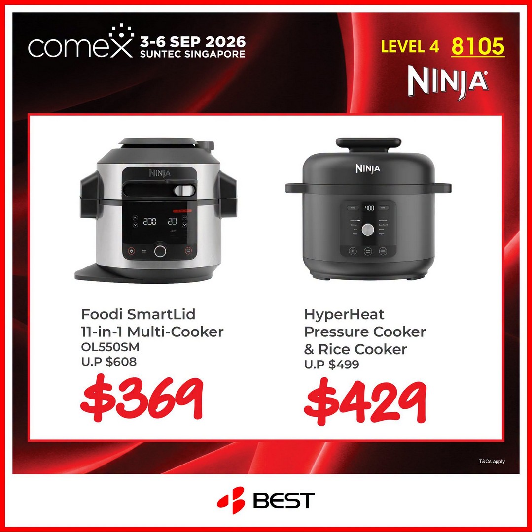 BEST-Denki-Singapore-Ninja-Special-Deals-at-COMEX-Show-4 3-6 September 2026: BEST Denki Singapore: Ninja Special Deals at COMEX Show – Exclusive Appliance Sale & Promotion at Suntec Singapore