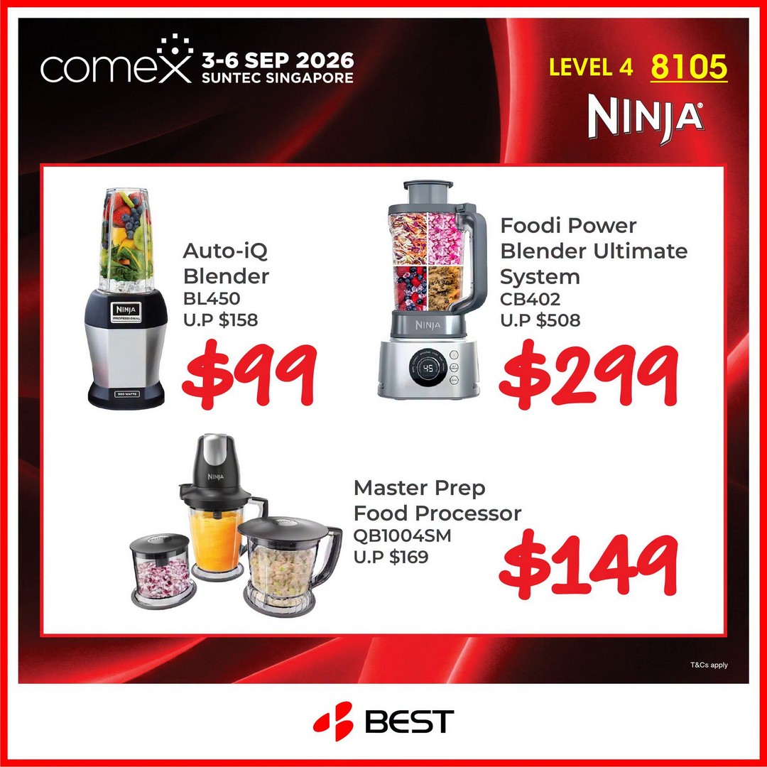 BEST-Denki-Singapore-Ninja-Special-Deals-at-COMEX-Show-8 3-6 September 2026: BEST Denki Singapore: Ninja Special Deals at COMEX Show – Exclusive Appliance Sale & Promotion at Suntec Singapore