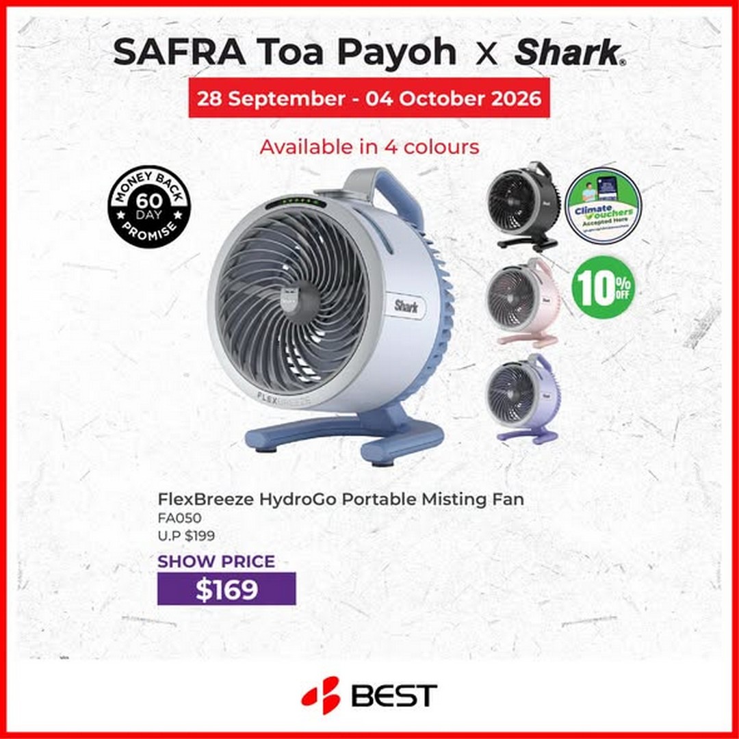 BEST-Denki-Singapore-Shark-Trade-In-Promotion-at-SAFRA-Toa-Payoh-3 28 September-4 October 2026: BEST Denki Singapore: Shark Trade-In Promotion at SAFRA Toa Payoh – Bring Your Old Cleaning Appliance and Enjoy Exclusive Trade-In Prices