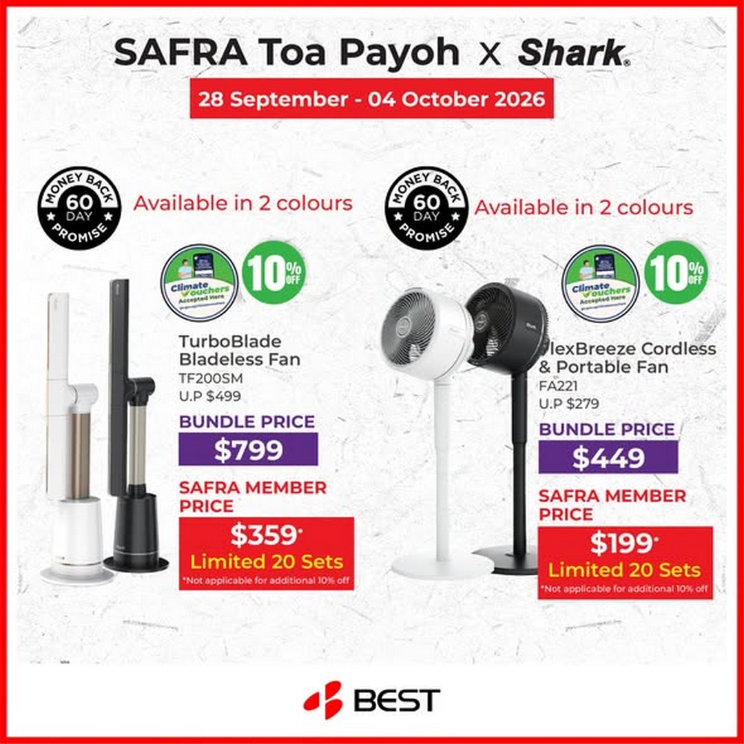 BEST-Denki-Singapore-Shark-Trade-In-Promotion-at-SAFRA-Toa-Payoh-4 28 September-4 October 2026: BEST Denki Singapore: Shark Trade-In Promotion at SAFRA Toa Payoh – Bring Your Old Cleaning Appliance and Enjoy Exclusive Trade-In Prices