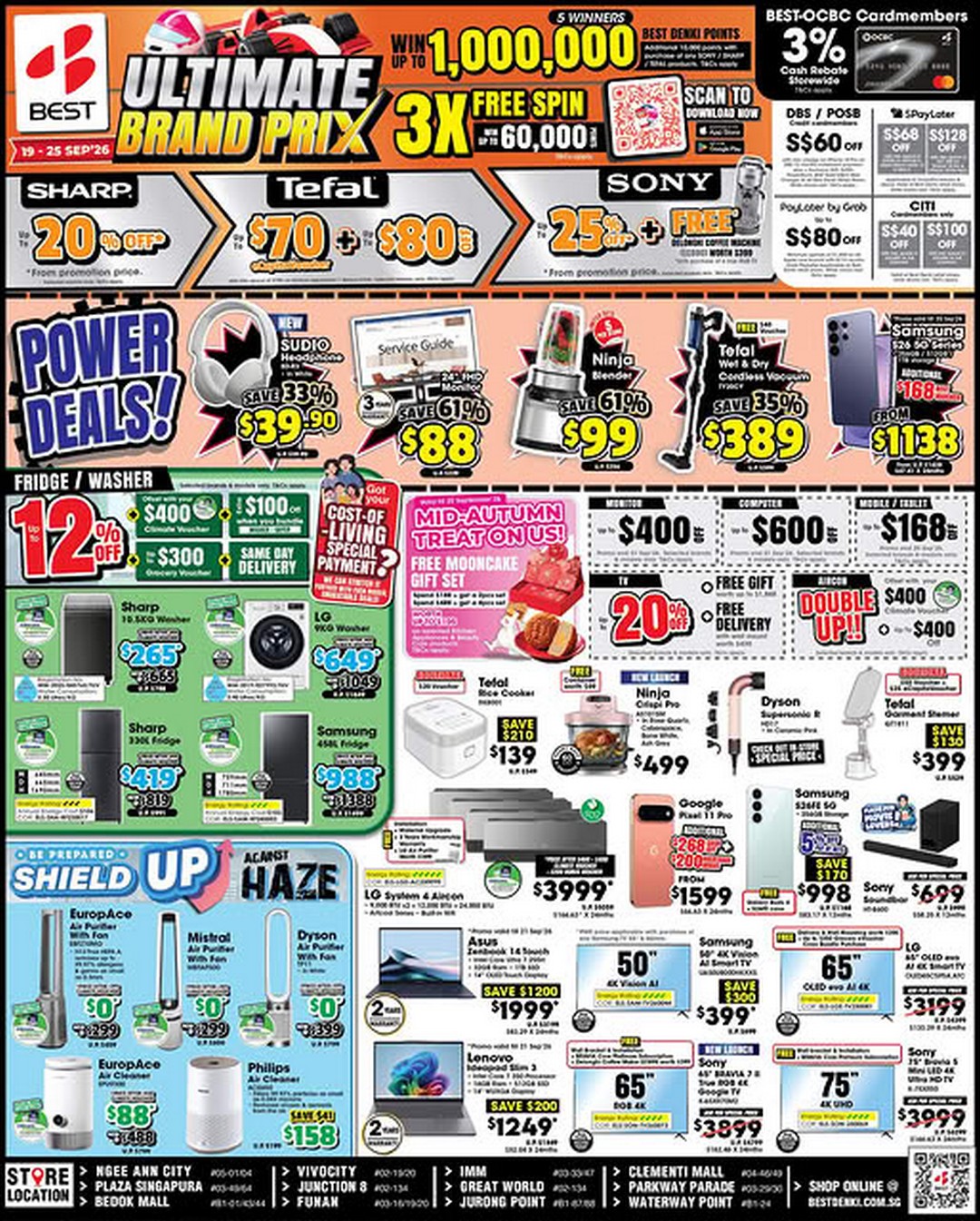 BEST-Denki-Ultimate-Brand-Prix-Promotion-with-Sudio-Headphones 19-25 September 2026: BEST Denki: Ultimate Brand Prix Promotion with Sudio Headphones from $39.90, 24-inch Monitor from $88 and Ninja Blender from $99 at BEST Denki Singapore