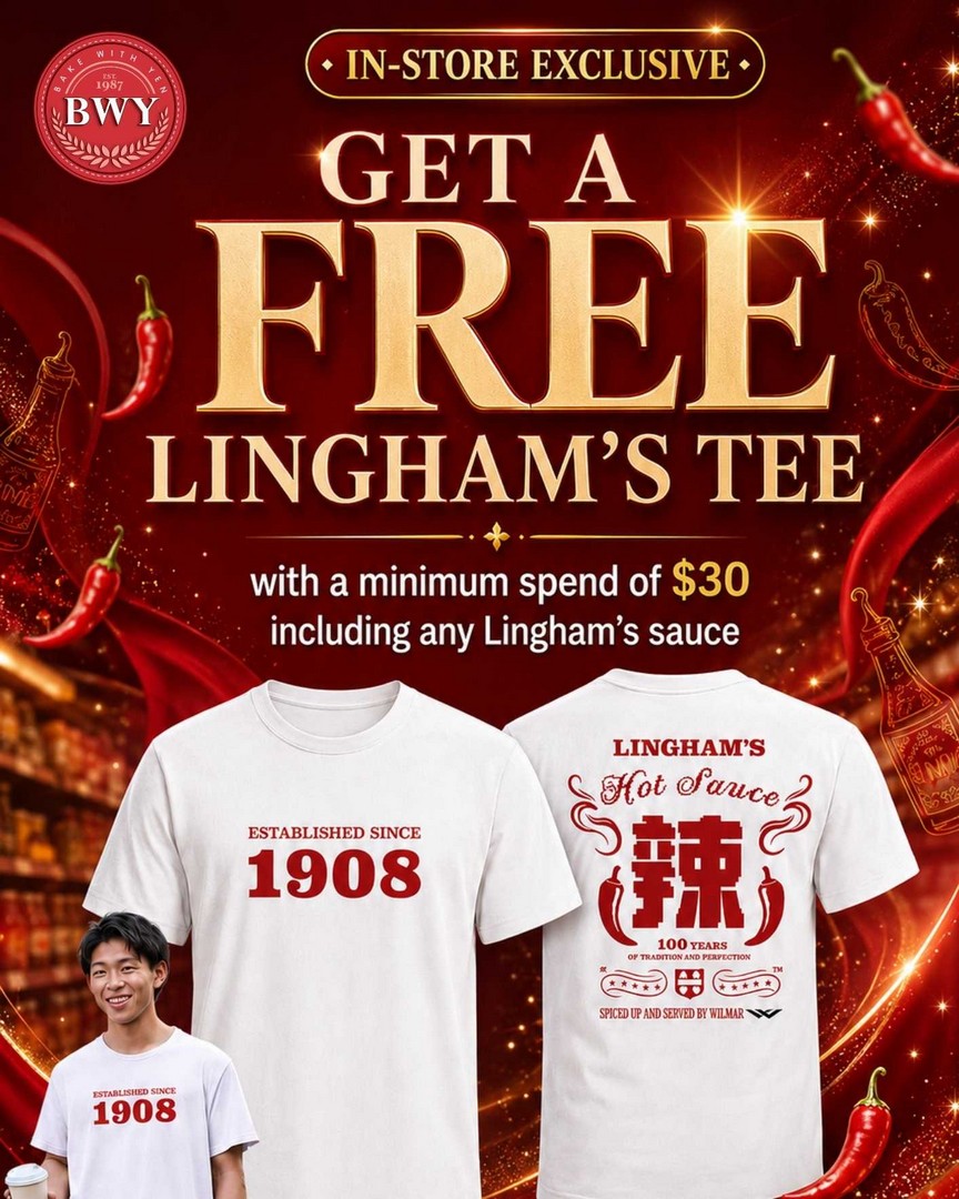 Bake-With-Yen-Singapore-Linghams-Free-Tee-Promotion 12 September 2026 onwards: Bake With Yen Singapore: Lingham’s Free Tee Promotion with Minimum $30 Spend at Selected Outlets