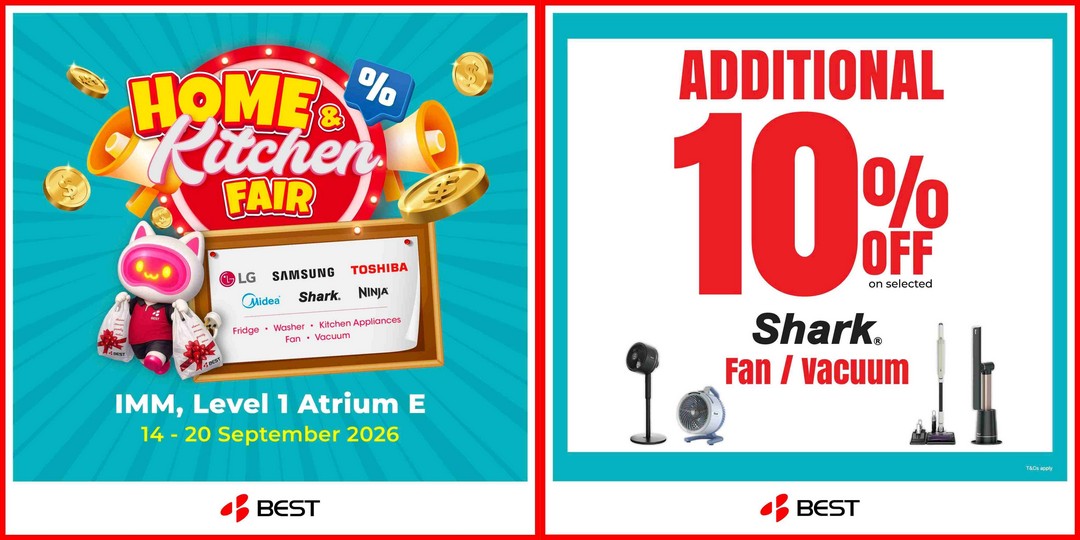 Best-Denki-Extra-10-OFF-Promotion-on-Selected-Shark-Fans-Vacuums 14–20 September 2026: Best Denki: Extra 10% OFF Promotion on Selected Shark Fans & Vacuums