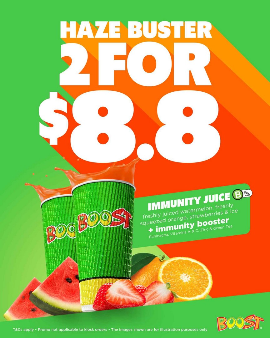 Boost-Juice-Bar-Immunity-Juice-Promotion-–-Get-2-Original-Sized 16 September 2026 onwards: Boost Juice Bar: Immunity Juice Promotion – Get 2 Original-Sized Immunity Juices for $8.80 at Participating Singapore Stores