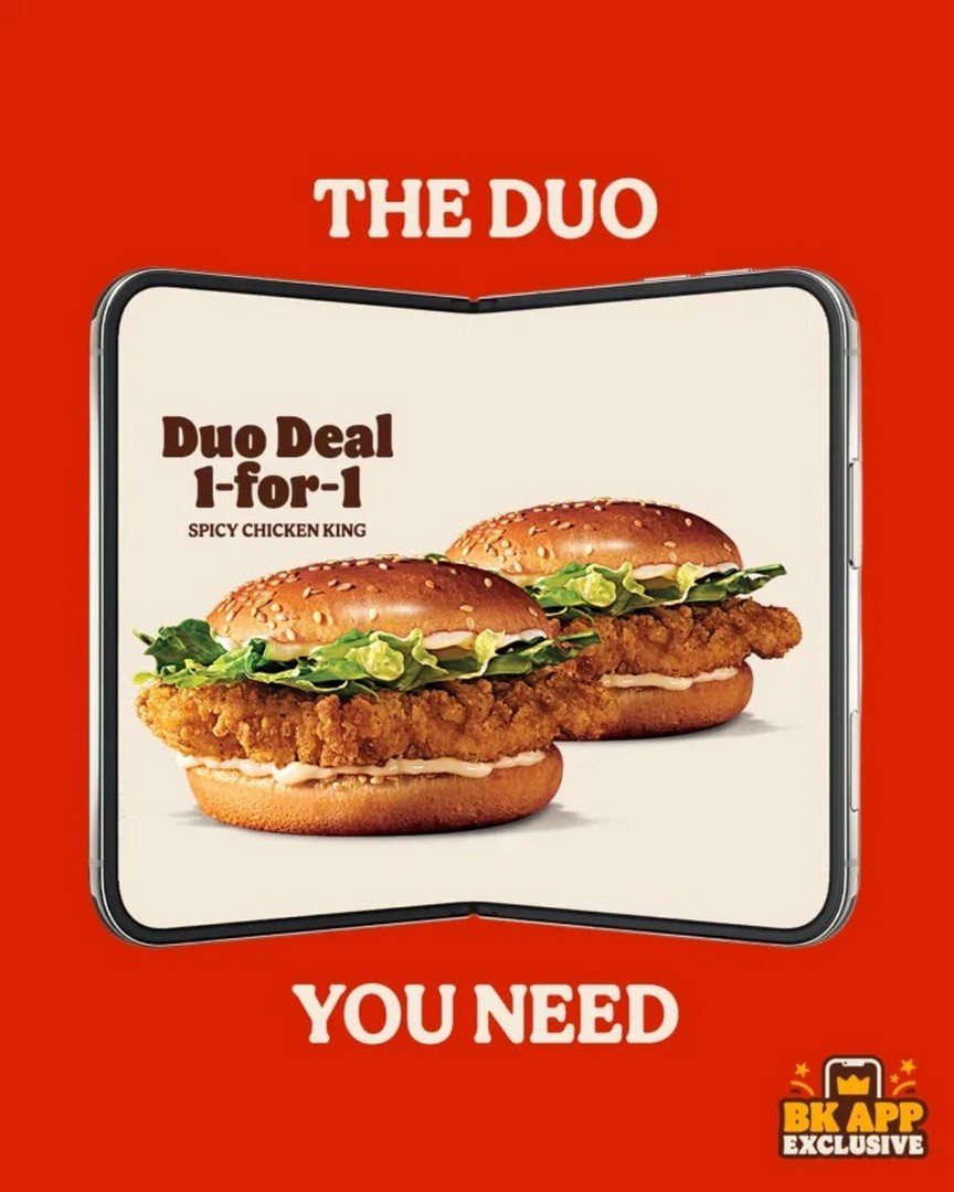 Burger-King-Singapore-1-for-1-Spicy-Chicken-King-Promotion 16–30 September 2026: Burger King Singapore: 1-for-1 Spicy Chicken King Promotion, Get Two Spicy Chicken Burgers For The Price Of One Via The BK App