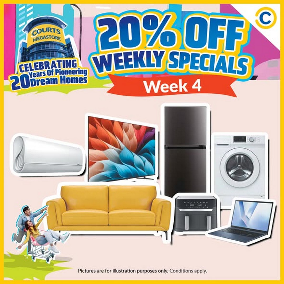 COURTS-Megastore-20th-Anniversary-Sale-with-20-Off-Selected-Furniture 21–27 September 2026: COURTS Megastore: 20th Anniversary Sale with 20% Off Selected Furniture & Bedding at COURTS Megastore