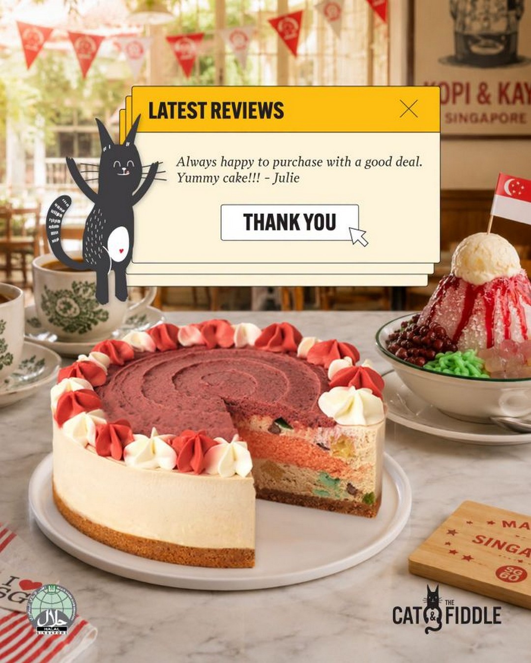Cat-the-Fiddle-Ice-Kacang-Cheesecake-Promotion-Singapore-Inspired 18 September 2026 onwards: Cat & the Fiddle: Ice Kacang Cheesecake Promotion, Singapore-Inspired Dessert Available at Participating Outlets