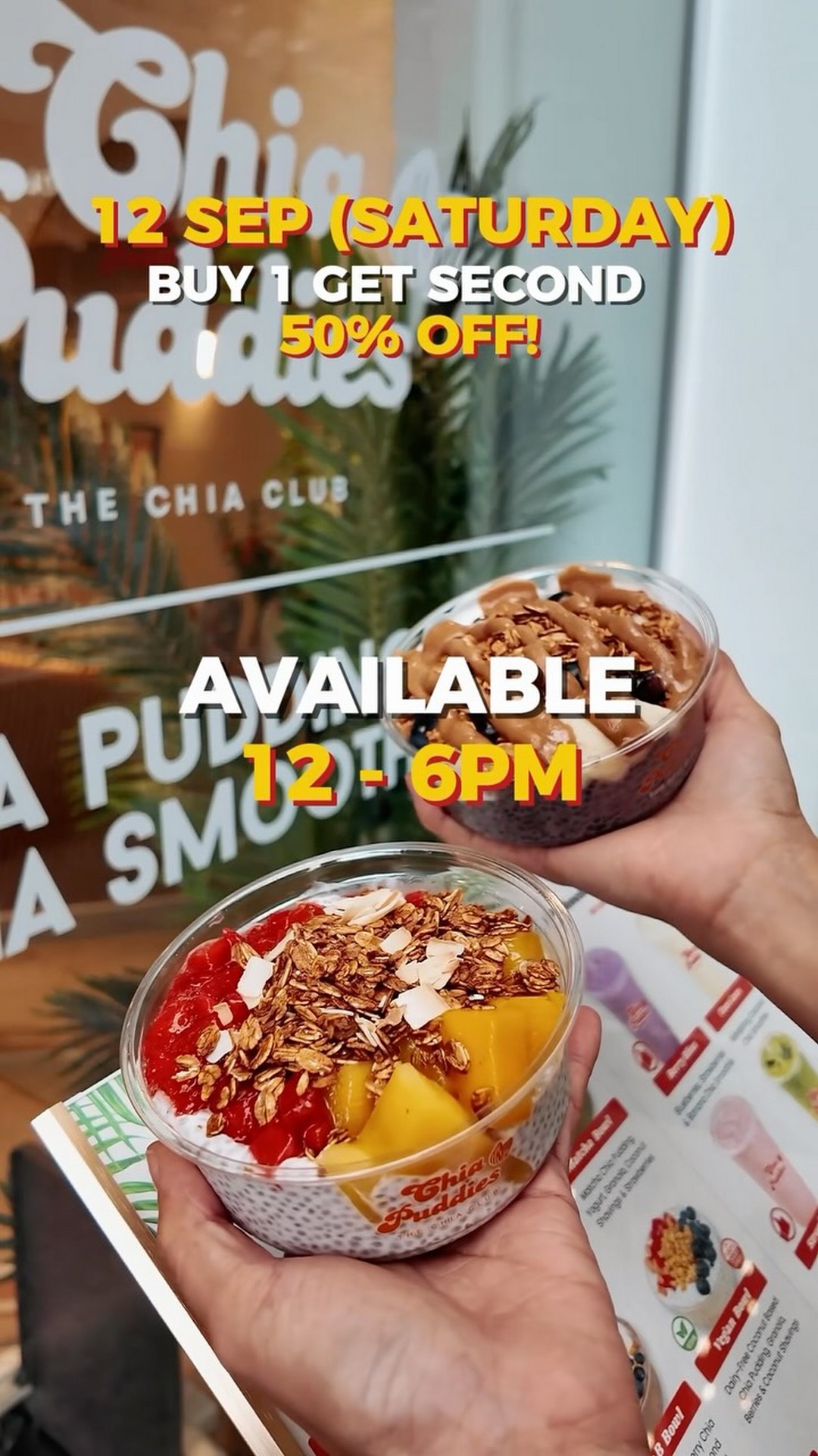 Chia-Puddies-Buy-1-Get-Your-Second-Bowl-50-Off-Promotion 12 September 2026: Chia Puddies: Buy 1 Get Your Second Bowl 50% Off Promotion at Bukit Timah & Clarke Quay