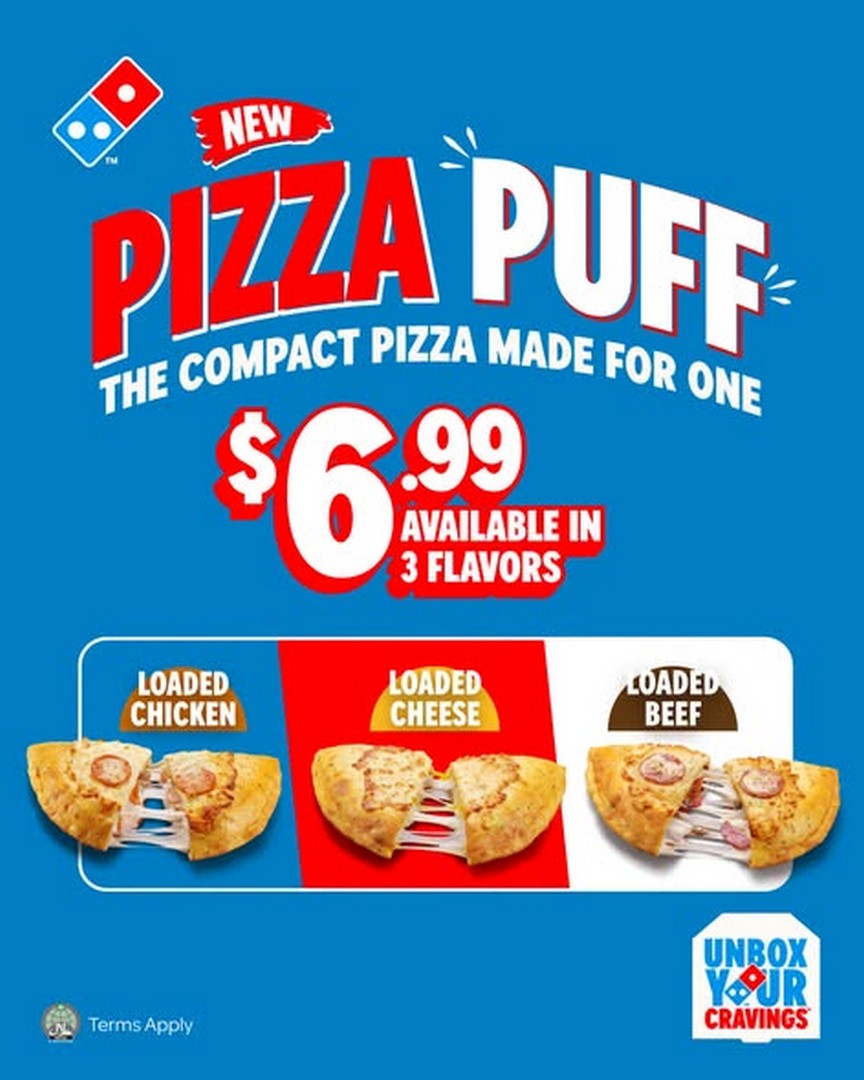 Dominos-Pizza-Singapore-Pizza-Puff-From-6.99-and-Solo-1 7 September 2026 onwards: Domino's Pizza Singapore: Pizza Puff From $6.99 and Solo Craving Promotion With 2 Sides