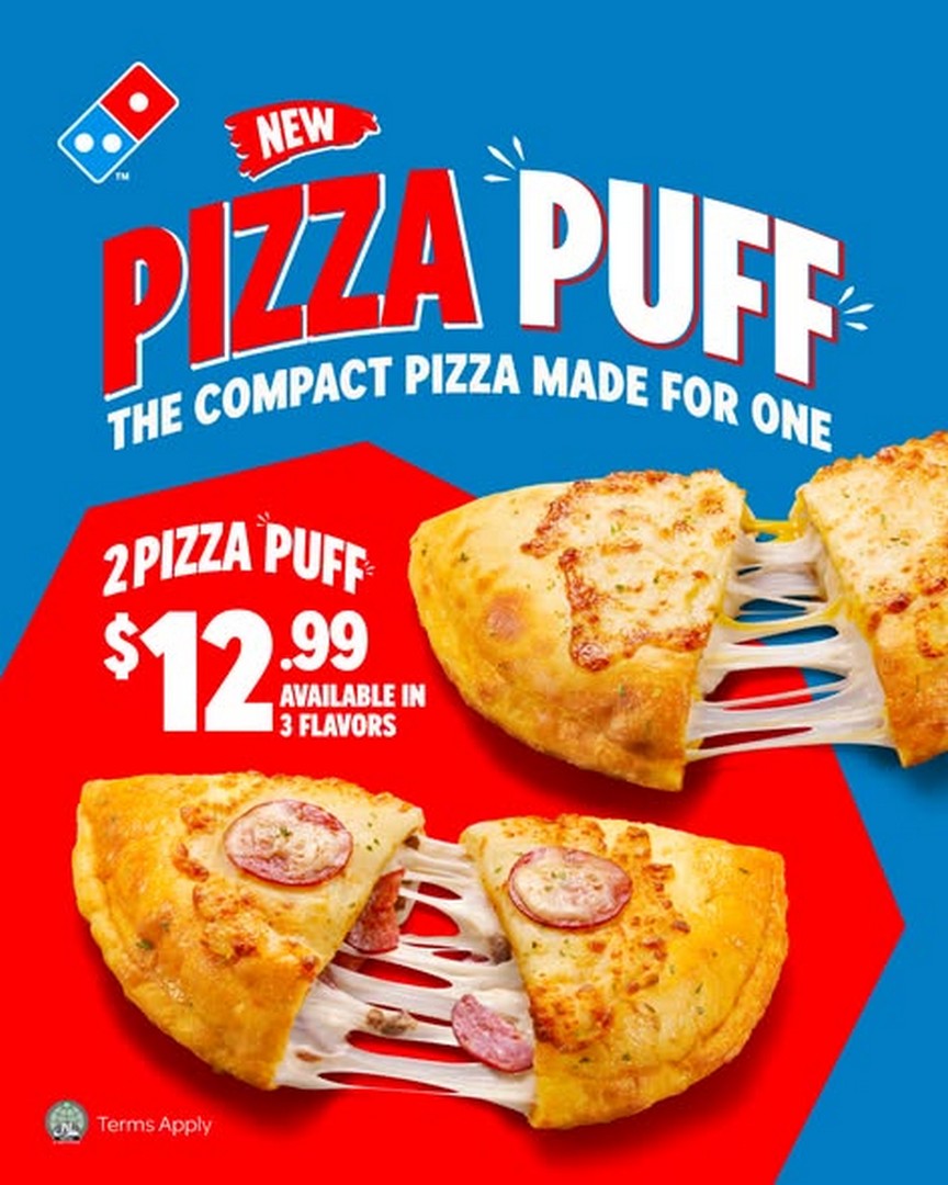 Dominos-Pizza-Singapore-Pizza-Puff-From-6.99-and-Solo-3 7 September 2026 onwards: Domino's Pizza Singapore: Pizza Puff From $6.99 and Solo Craving Promotion With 2 Sides