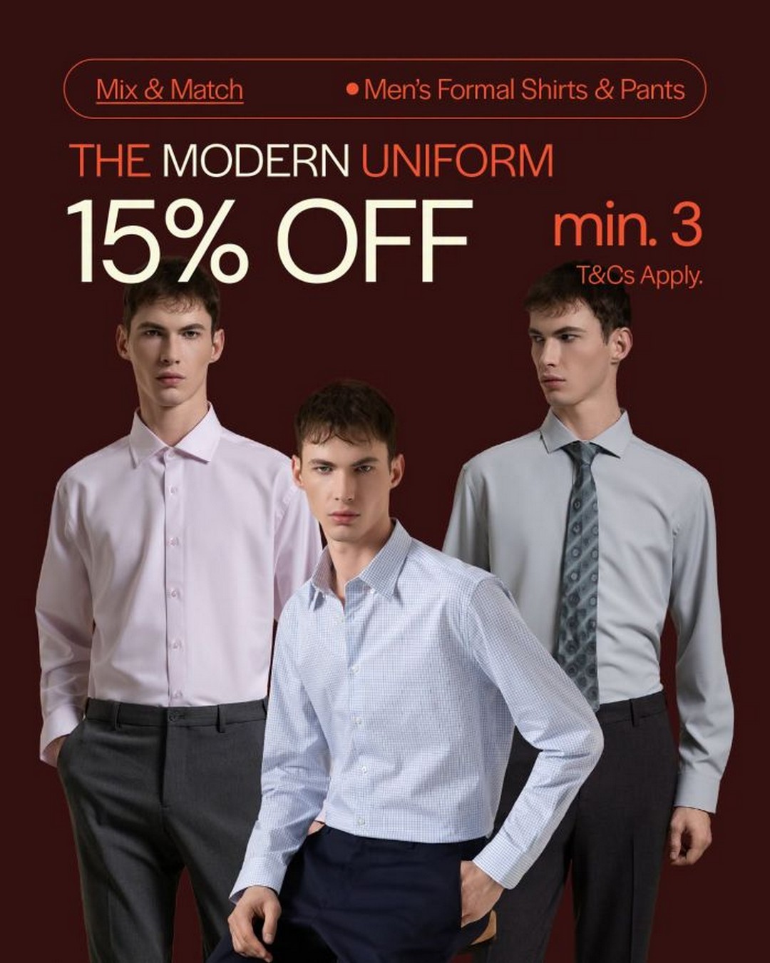 G2000-15-OFF-Mens-Formal-Shirts-Pants-Modern-Uniform 5 September 2026 onwards: G2000: 15% OFF Men's Formal Shirts & Pants Modern Uniform Promotion, Fall Winter 2026 Collection Preview