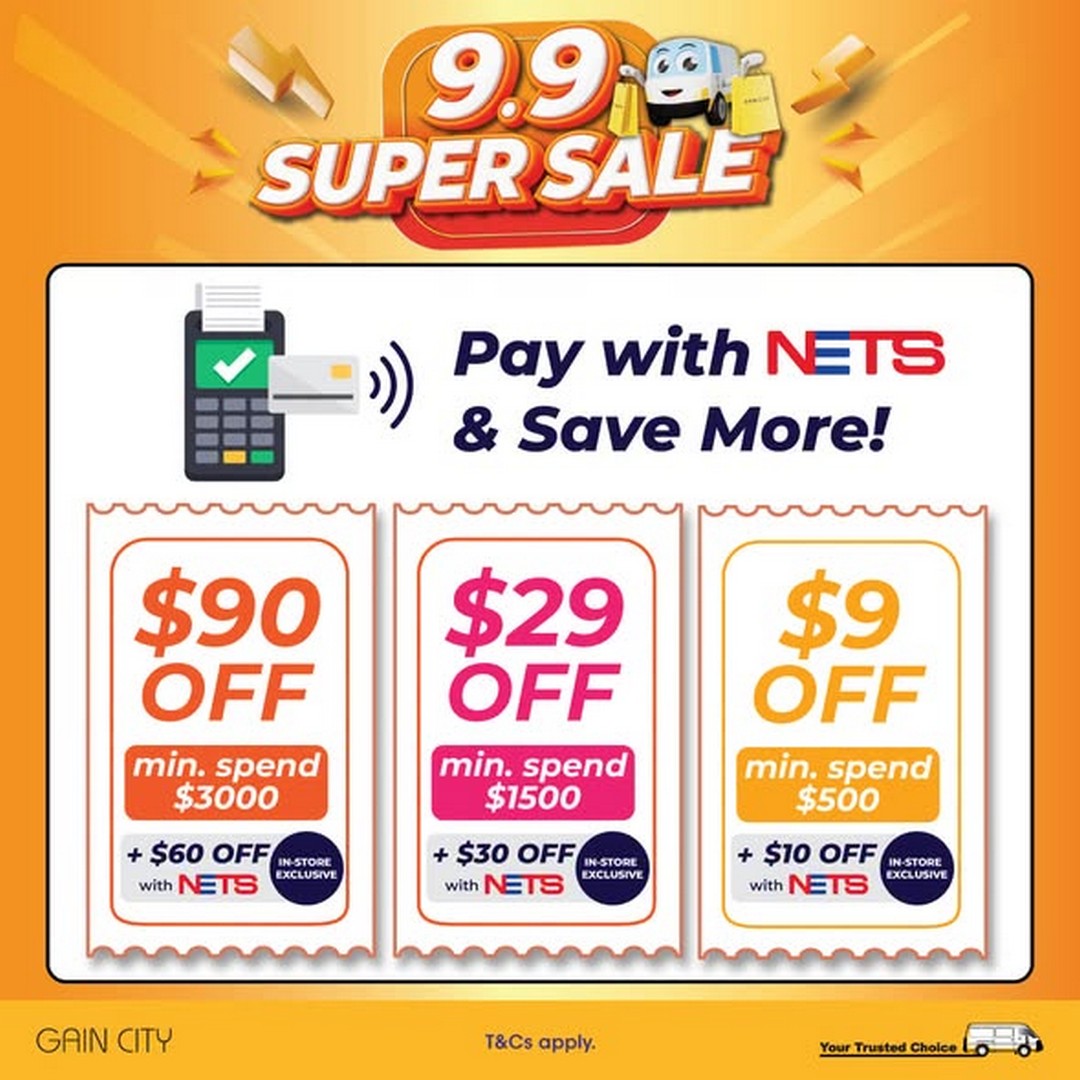 Gain-City-9.9-OFF-Storewide-Sale-with-Extra-Savings-2 18 September 2026 onwards: Gain City: 9.9% OFF Storewide Sale with Extra Savings, NETS Discounts and Free Mooncakes