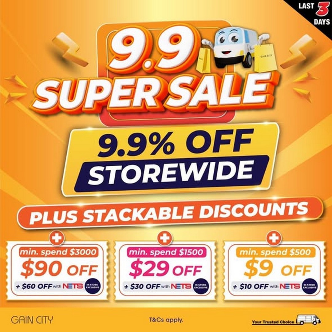 Gain-City-9.9-OFF-Storewide-Sale-with-Extra-Savings 18 September 2026 onwards: Gain City: 9.9% OFF Storewide Sale with Extra Savings, NETS Discounts and Free Mooncakes