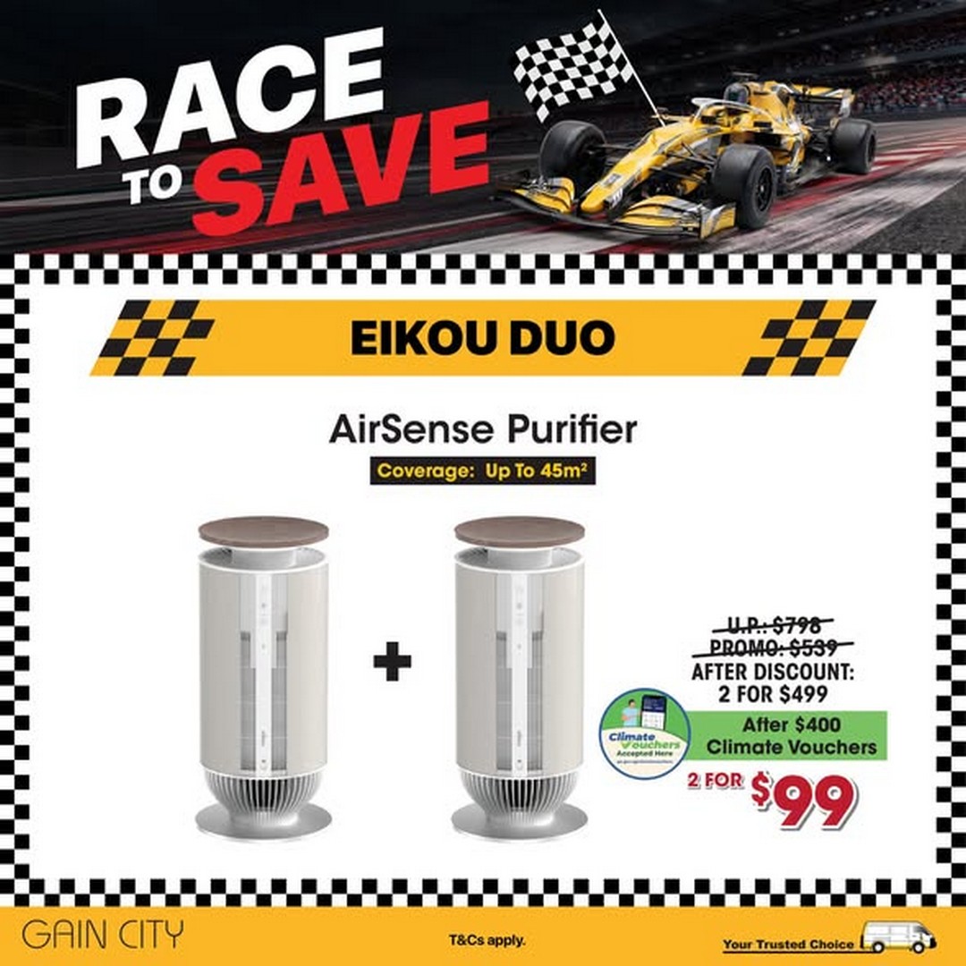 Gain-City-Race-to-Fresher-Air-Sale-and-Promotion-3 22 September 2026 onwards: Gain City: Race to Fresher Air Sale and Promotion with $20 Off Every $200 Spent, $100 Off Every $900 Spent, NETS Savings and Up to $400 Climate Voucher Redemption