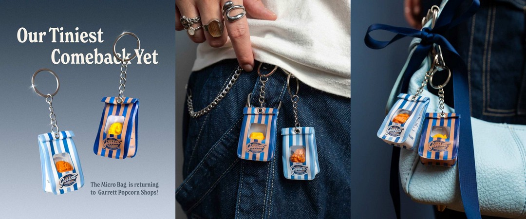 Garrett-Popcorn-Micro-Bag-Keychain-7.70-Promotion 16 September 2026 onwards: Garrett Popcorn Micro Bag Keychain $7.70 Promotion with Minimum $15 Spend at Selected Singapore Shops