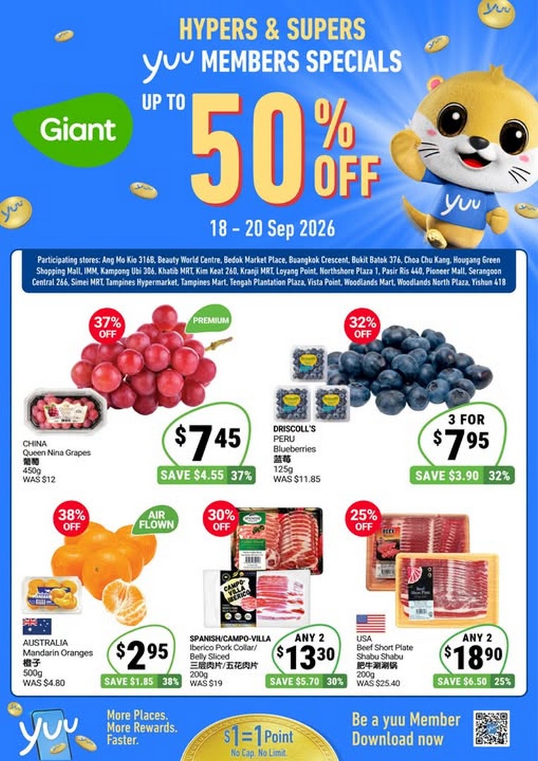 Giant-Singapore-3-Day-Savings-Sale-on-Selected-Picks 18-20 September 2026: Giant Singapore: 3-Day Savings Sale on Selected Picks at Giant Hypermarkets and Supermarkets