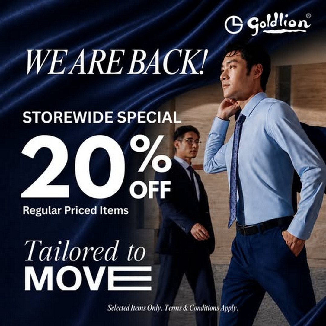 Goldlion-at-Isetan-Scotts-20-OFF-Regular-Priced-Items-Opening 22 September 2026 onwards: Goldlion at Isetan Scotts: 20% OFF Regular-Priced Items Opening Promotion at Level 3