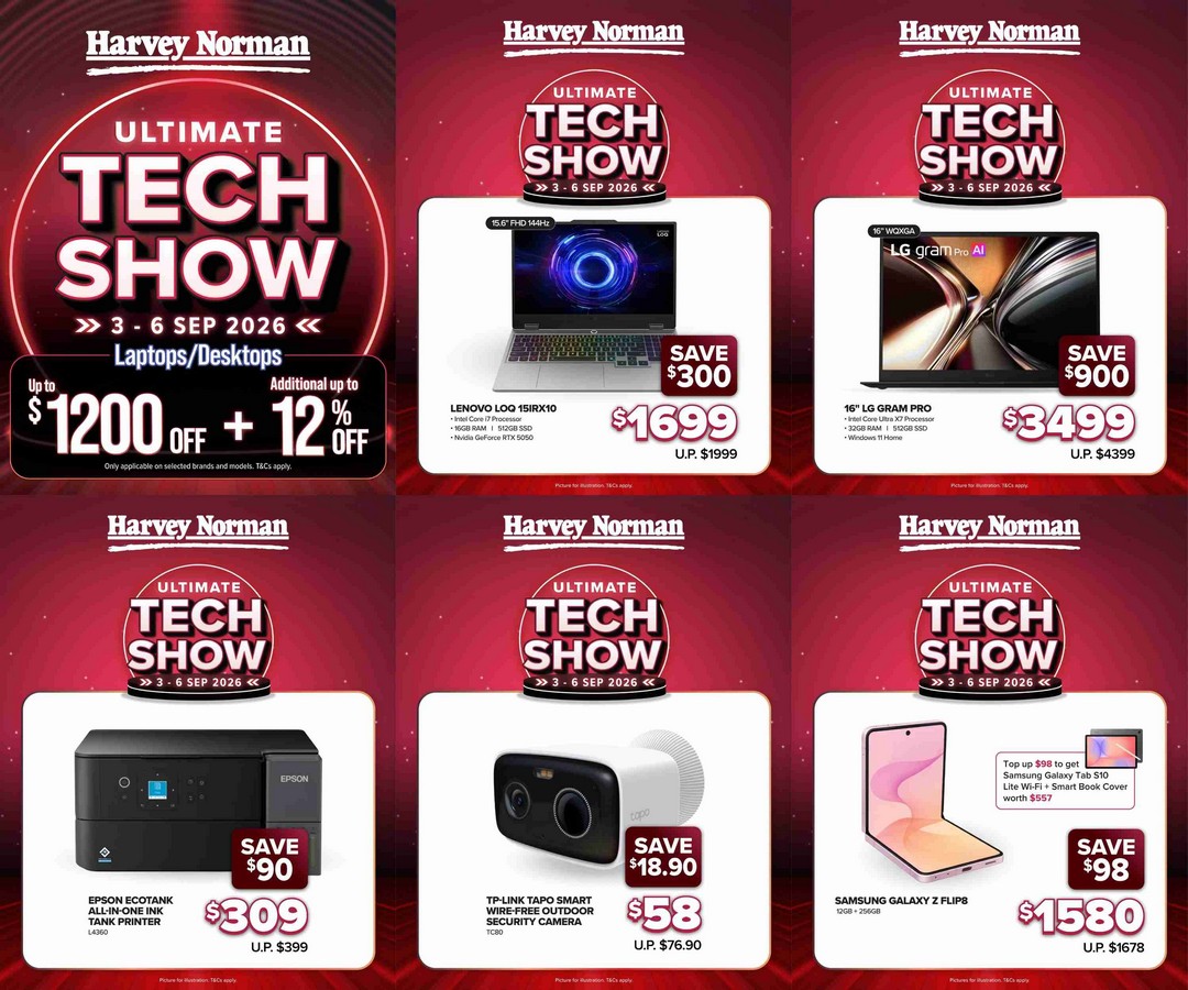 Harvey-Norman-Supercharged-Sale-with-Up-to-Additional-12-OFF 3-14 September 2026: Harvey Norman: Supercharged Sale with Up to Additional 12% OFF AI & Smart Products: Shopping Promotion